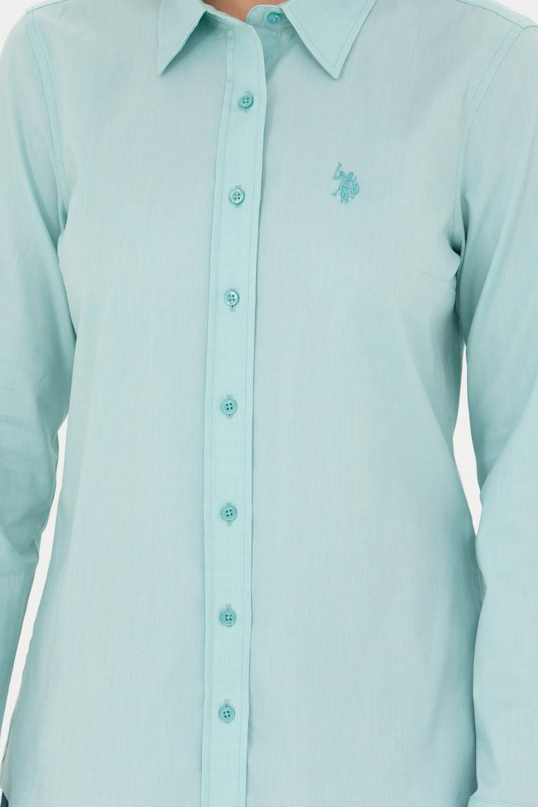 Kadın Mint Uzun Kollu Basic Gömlek - 50262851083