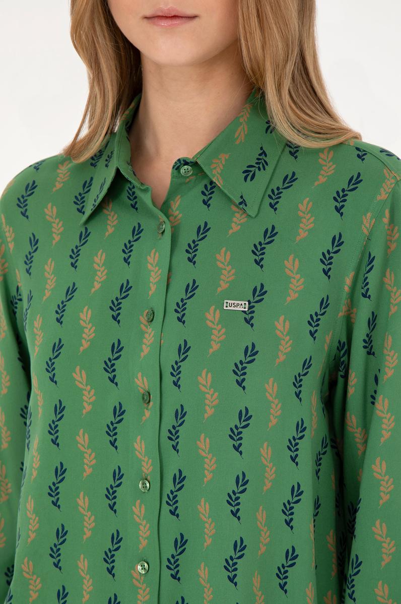 Kadın Yeşil Uzun Kollu Gömlek