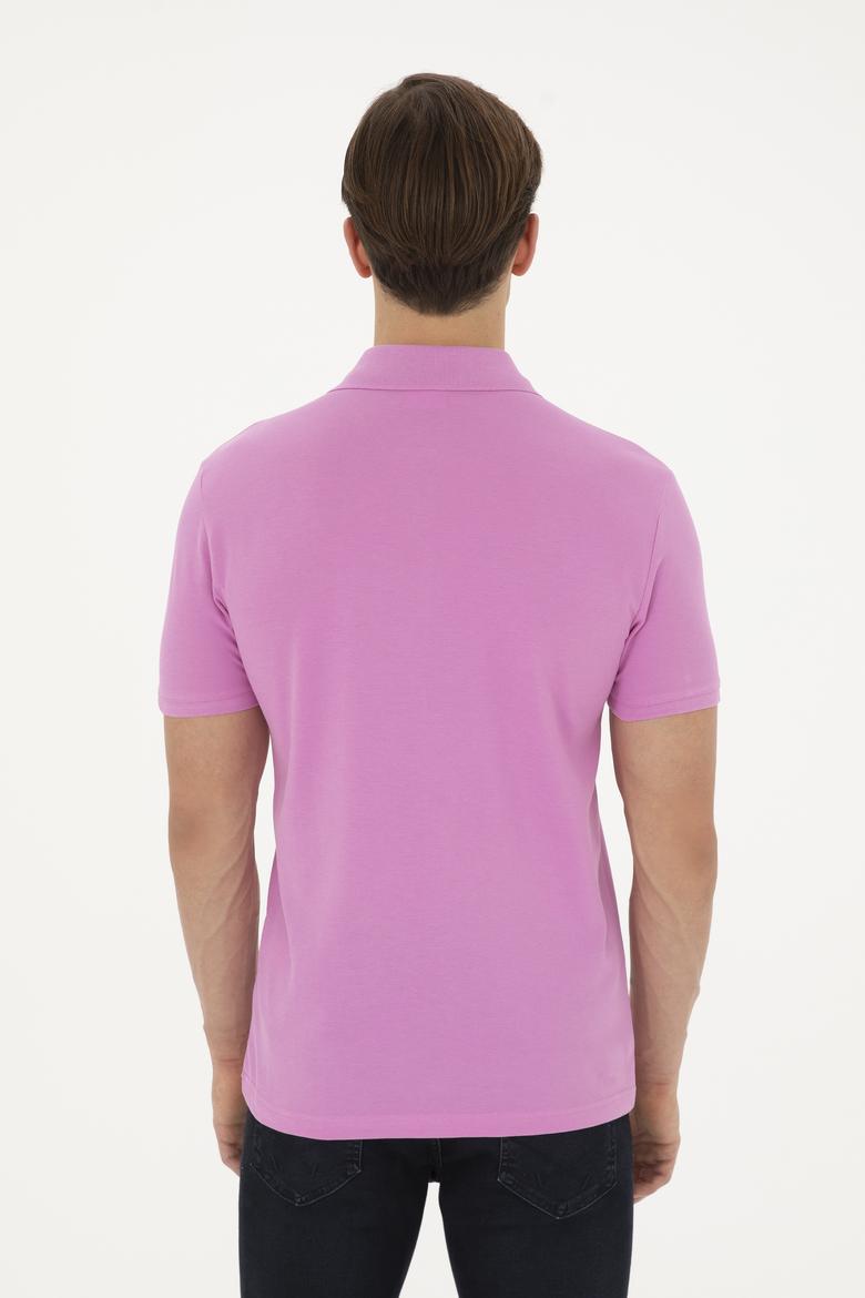 Erkek Menekşe Basic Tişört - 50279573164