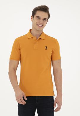 Erkek Slim Fit Polo Yaka Kiremit Basic Tişört - 50279613307
