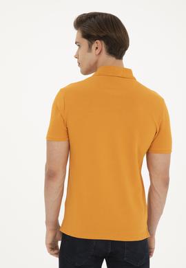 Erkek Slim Fit Polo Yaka Kiremit Basic Tişört - 50279613307