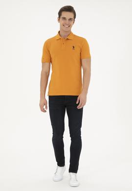 Erkek Slim Fit Polo Yaka Kiremit Basic Tişört - 50279613307