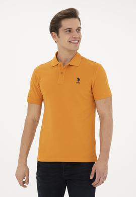 Erkek Slim Fit Polo Yaka Kiremit Basic Tişört - 50279613307