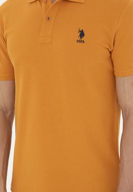 Erkek Slim Fit Polo Yaka Kiremit Basic Tişört - 50279613307