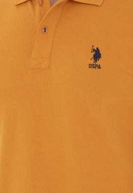 Erkek Slim Fit Polo Yaka Kiremit Basic Tişört - 50279613307