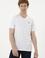 Erkek Regular Fit V Yaka Beyaz Basic Tişört