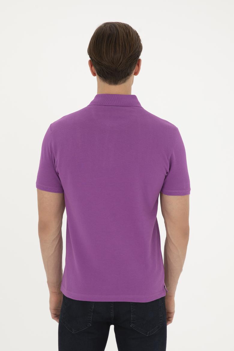 Erkek Mor Basic Tişört - 50279613348