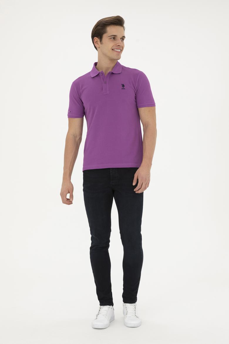 Erkek Mor Basic Tişört - 50279613348