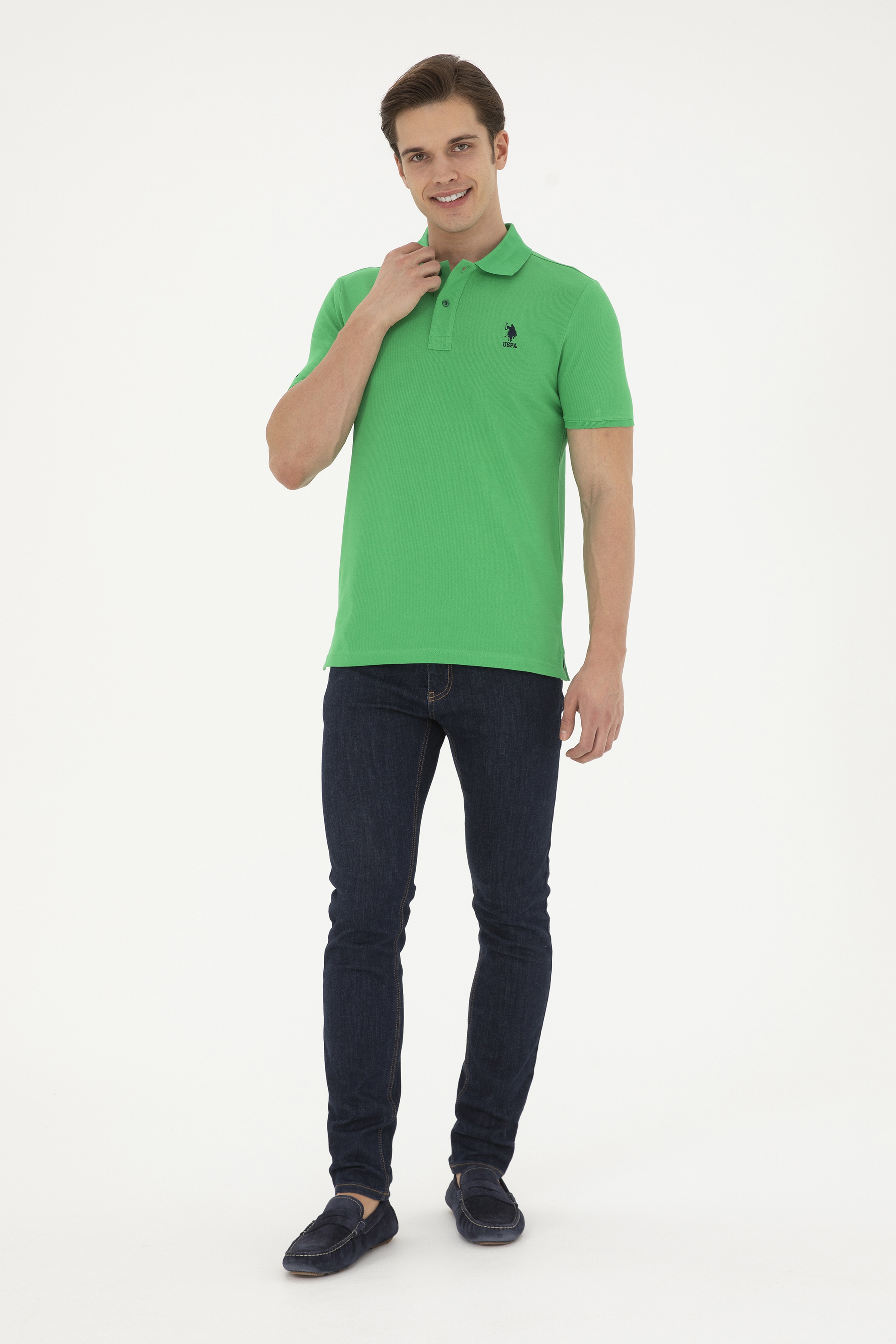 Erkek Yeşil Basic Tişört - Image 4