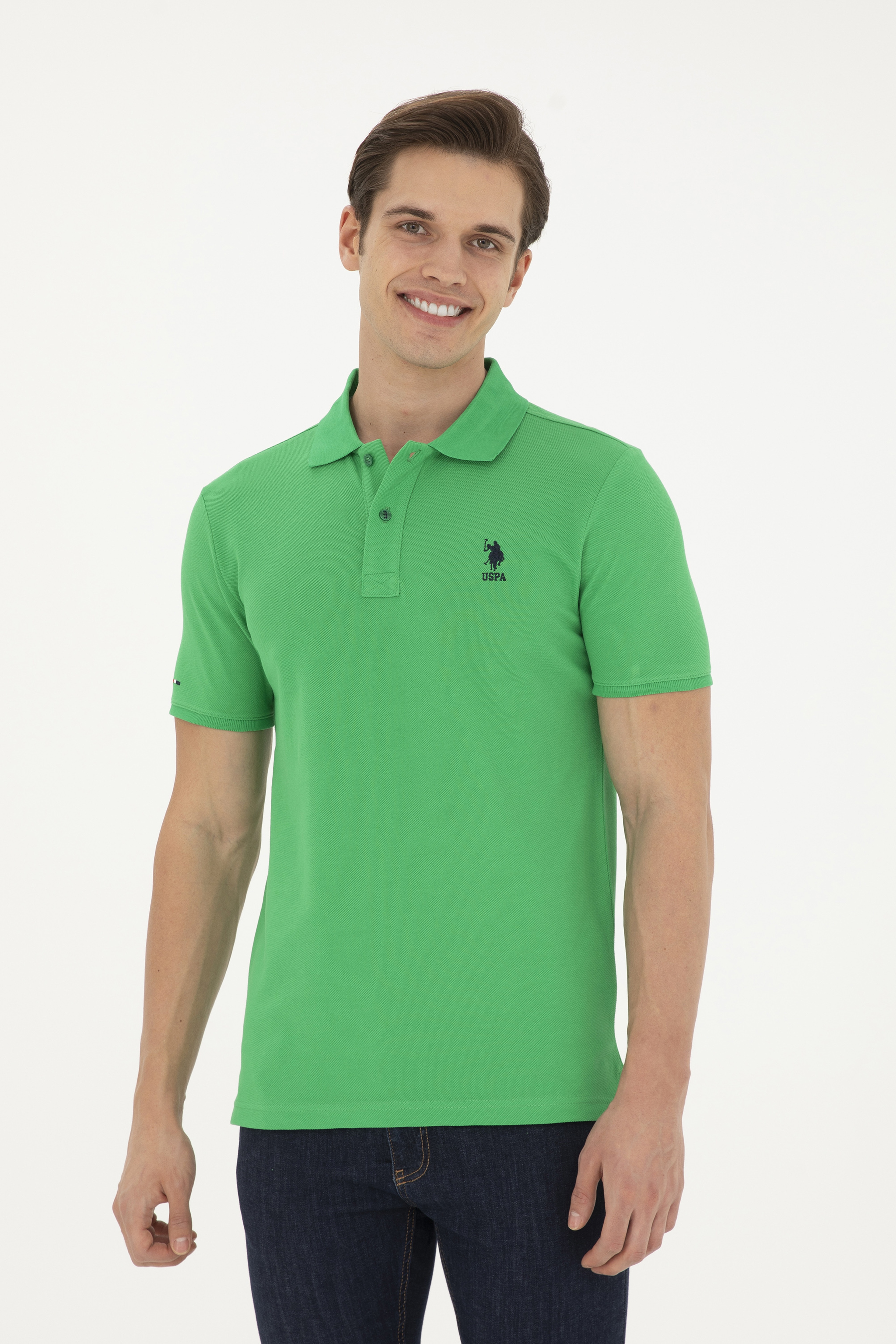 Erkek Yeşil Basic Tişört - Image 1