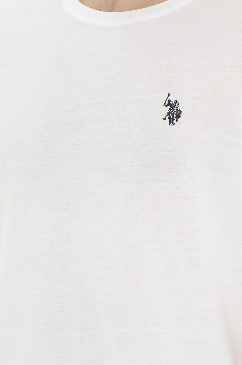 Erkek Regular Fit Bisiklet Yaka Beyaz Basic Tişört