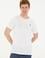 Erkek Regular Fit Bisiklet Yaka Beyaz Basic Tişört