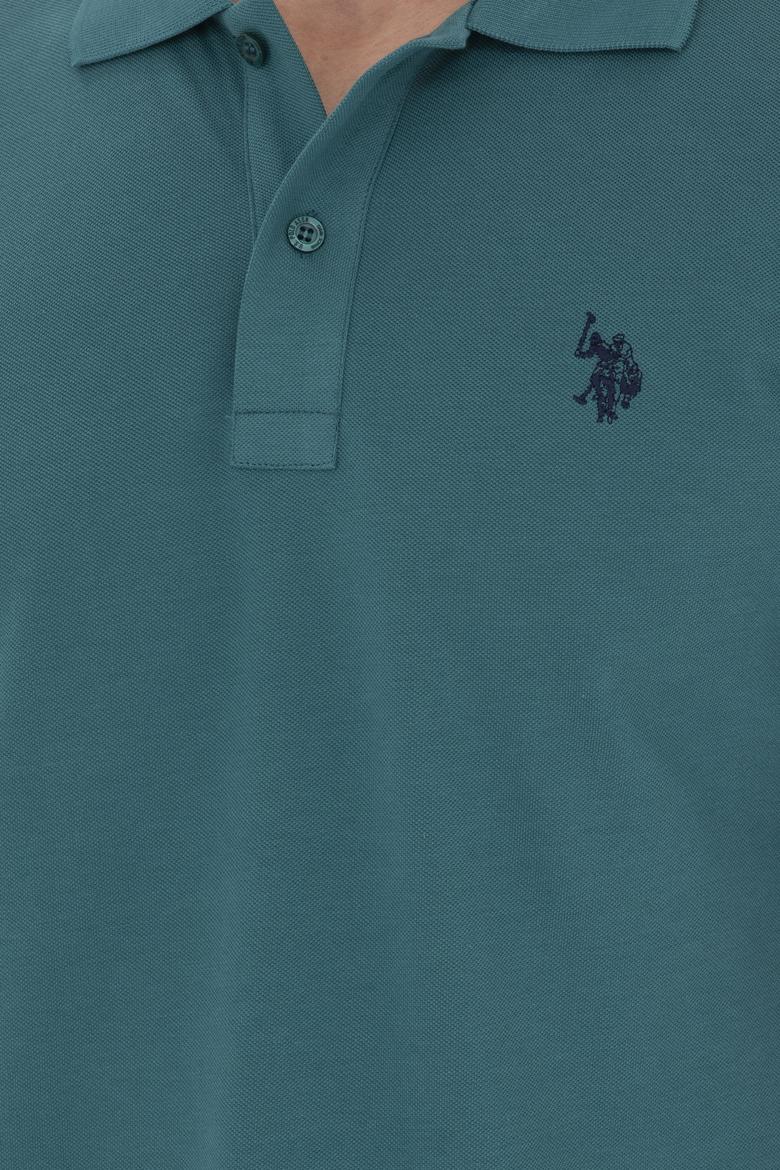 Erkek Koyu Yeşil Basic Tişört - 50279573309