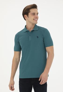 Erkek Koyu Yeşil Basic Tişört - 50279573309