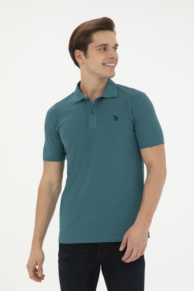 Erkek Koyu Yeşil Basic Tişört - 50279573309