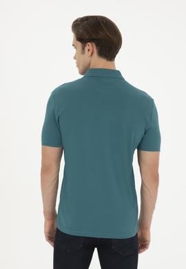 Erkek Koyu Yeşil Basic Tişört - 50279573309