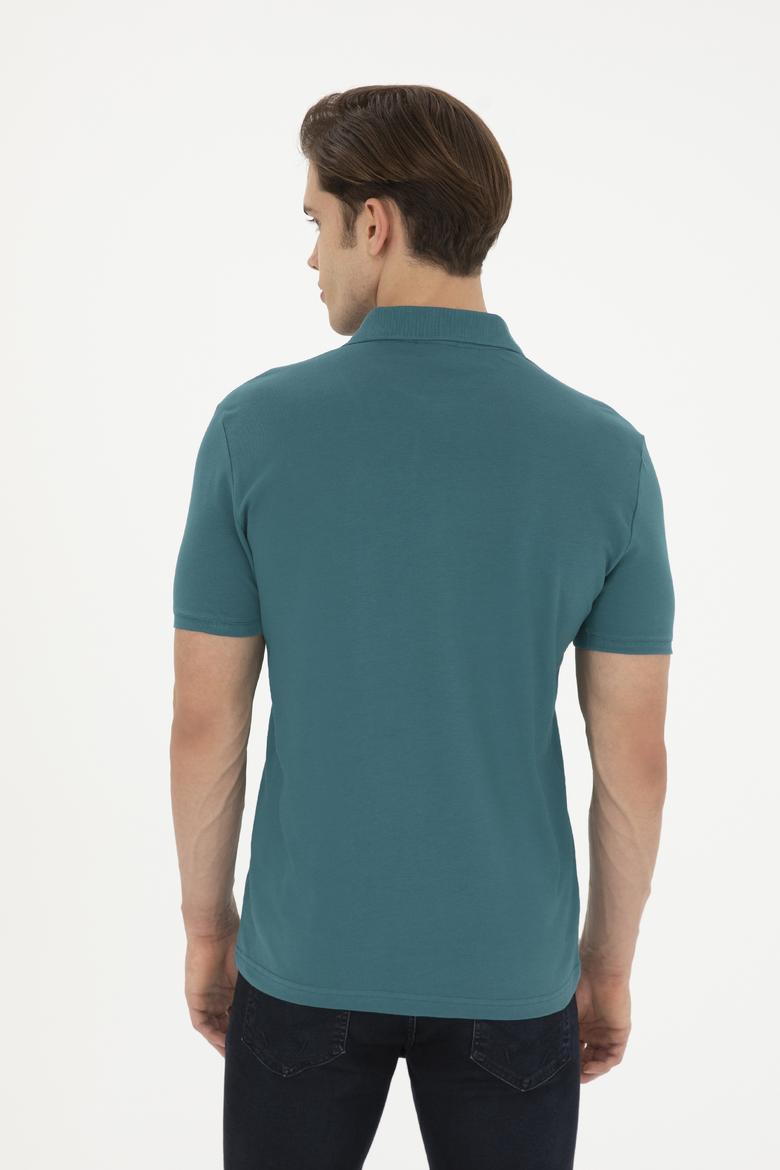 Erkek Koyu Yeşil Basic Tişört - 50279573309