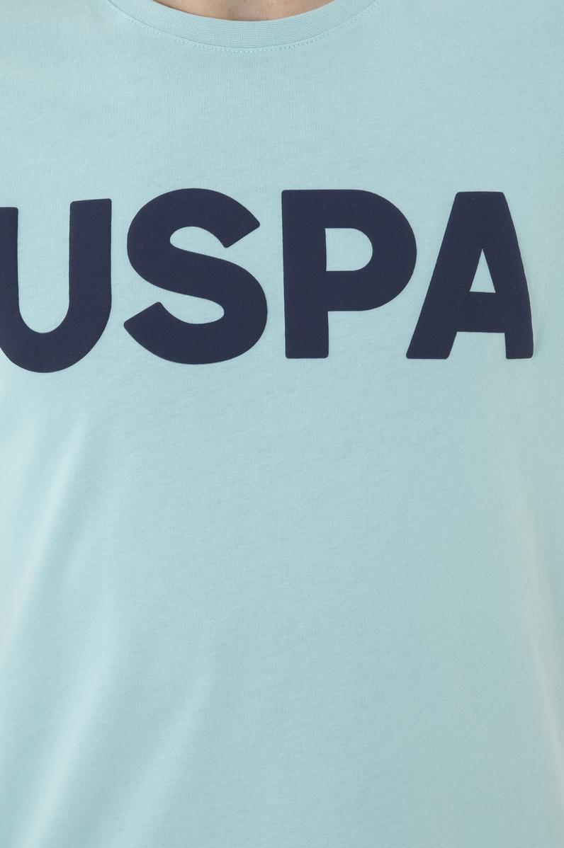 Erkek Regular Fit Bisiklet Yaka Su Yeşili Basic Tişört