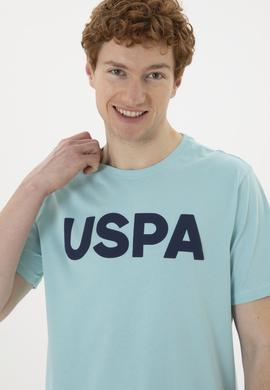 Erkek Regular Fit Bisiklet Yaka Su Yeşili Basic Tişört - 50279620188