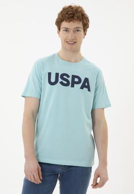 Erkek Regular Fit Bisiklet Yaka Su Yeşili Basic Tişört - 50279620188