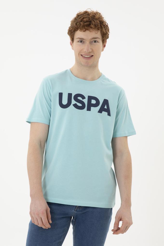 Erkek Regular Fit Bisiklet Yaka Su Yeşili Basic Tişört