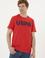 Erkek Regular Fit Bisiklet Yaka Kırmızı Basic Tişört