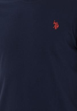 Erkek Regular Fit Bisiklet Yaka Lacivert Basic Tişört - 50279632039