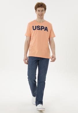 Erkek Regular Fit Bisiklet Yaka Somon Basic Tişört - 50279620109