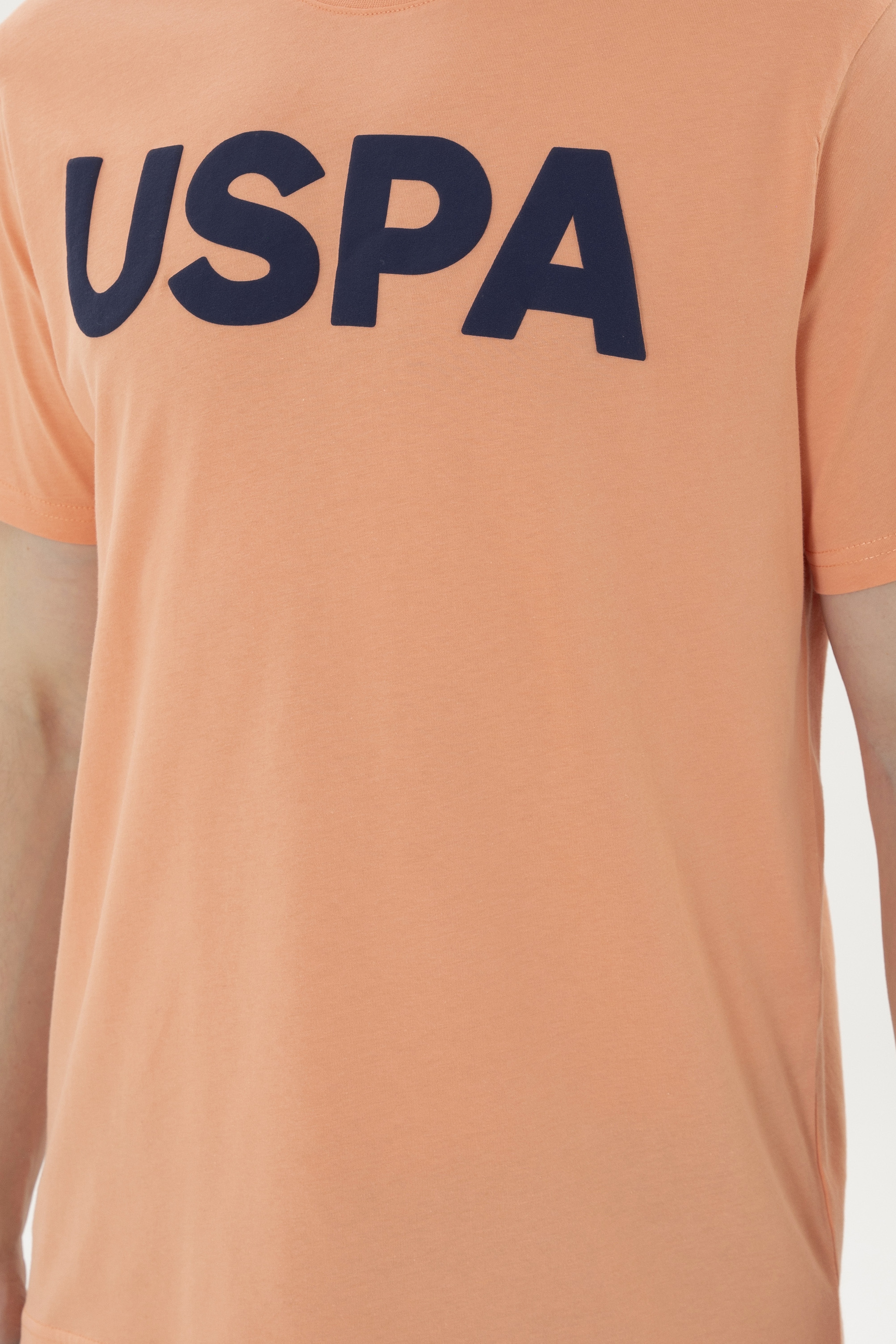 Erkek Regular Fit Bisiklet Yaka Somon Basic Tişört - Image 6