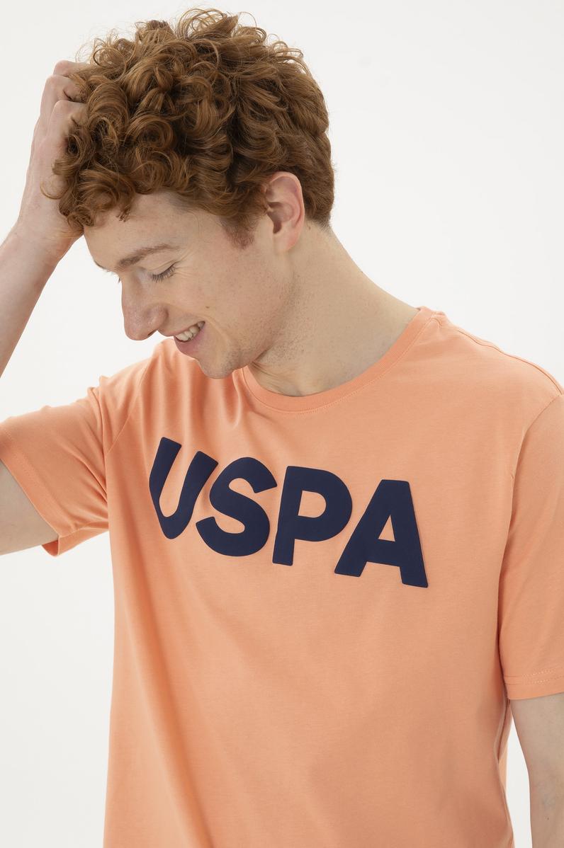 Erkek Regular Fit Bisiklet Yaka Somon Basic Tişört