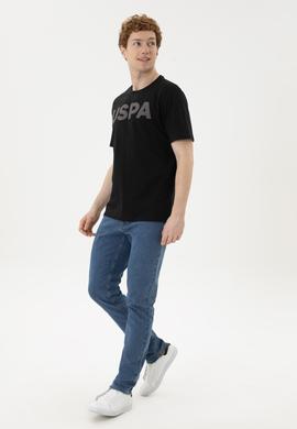 Erkek Regular Fit Bisiklet Yaka Siyah Basic Tişört - 50279620116