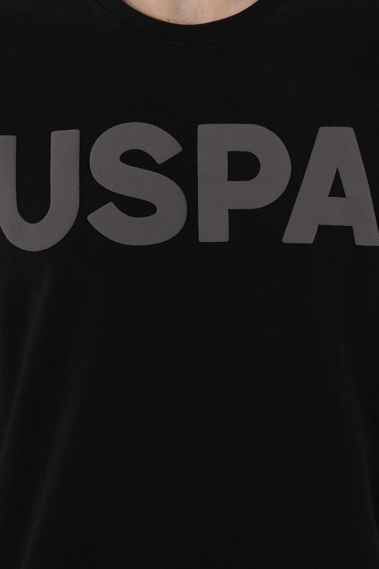 Erkek Regular Fit Bisiklet Yaka Siyah Basic Tişört - 50279620116