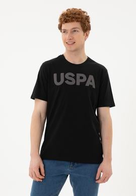 Erkek Regular Fit Bisiklet Yaka Siyah Basic Tişört - 50279620116