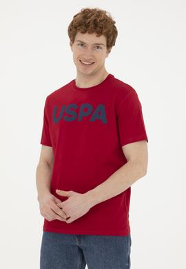 Erkek Regular Fit Bisiklet Yaka Bordo Basic Tişört - 50279620169