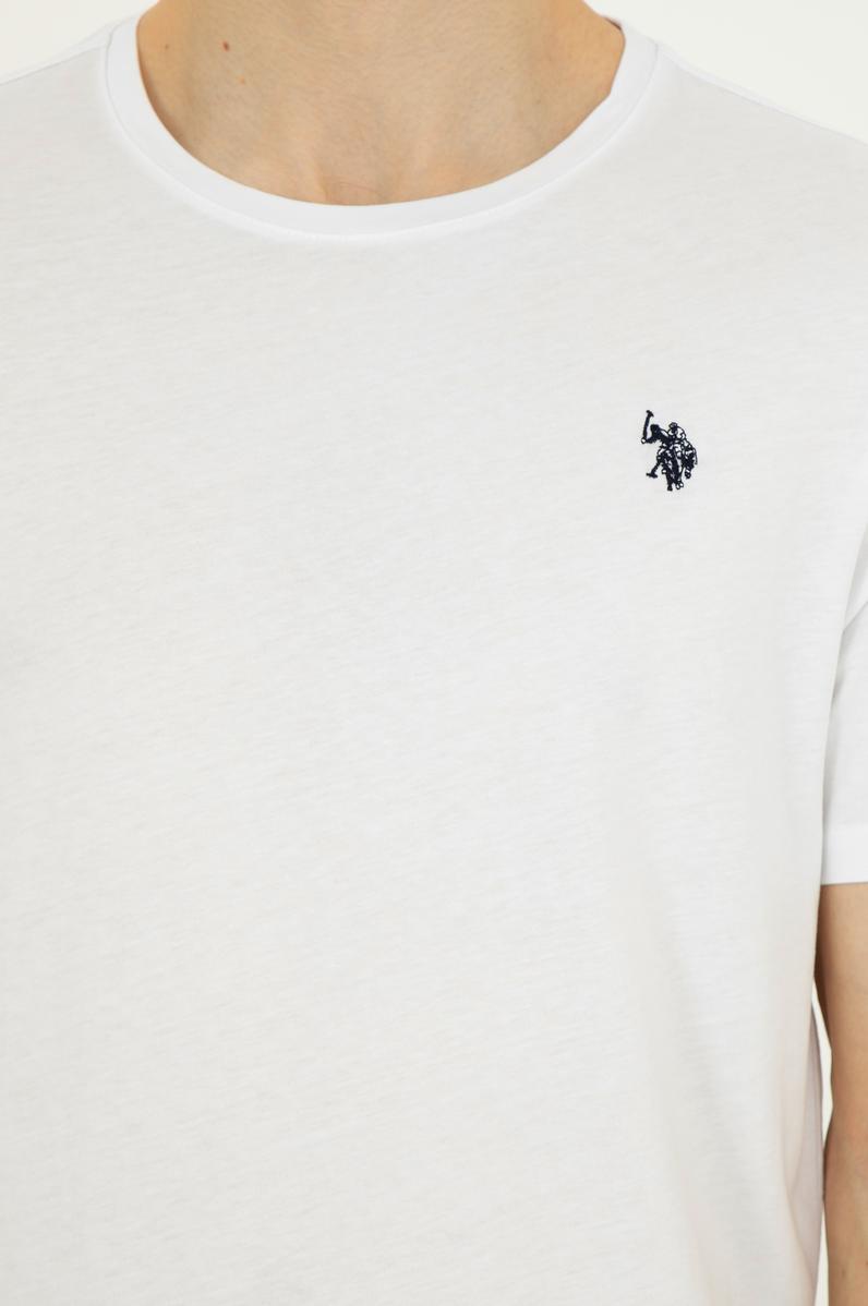 Erkek Regular Fit Bisiklet Yaka Beyaz Basic Tişört