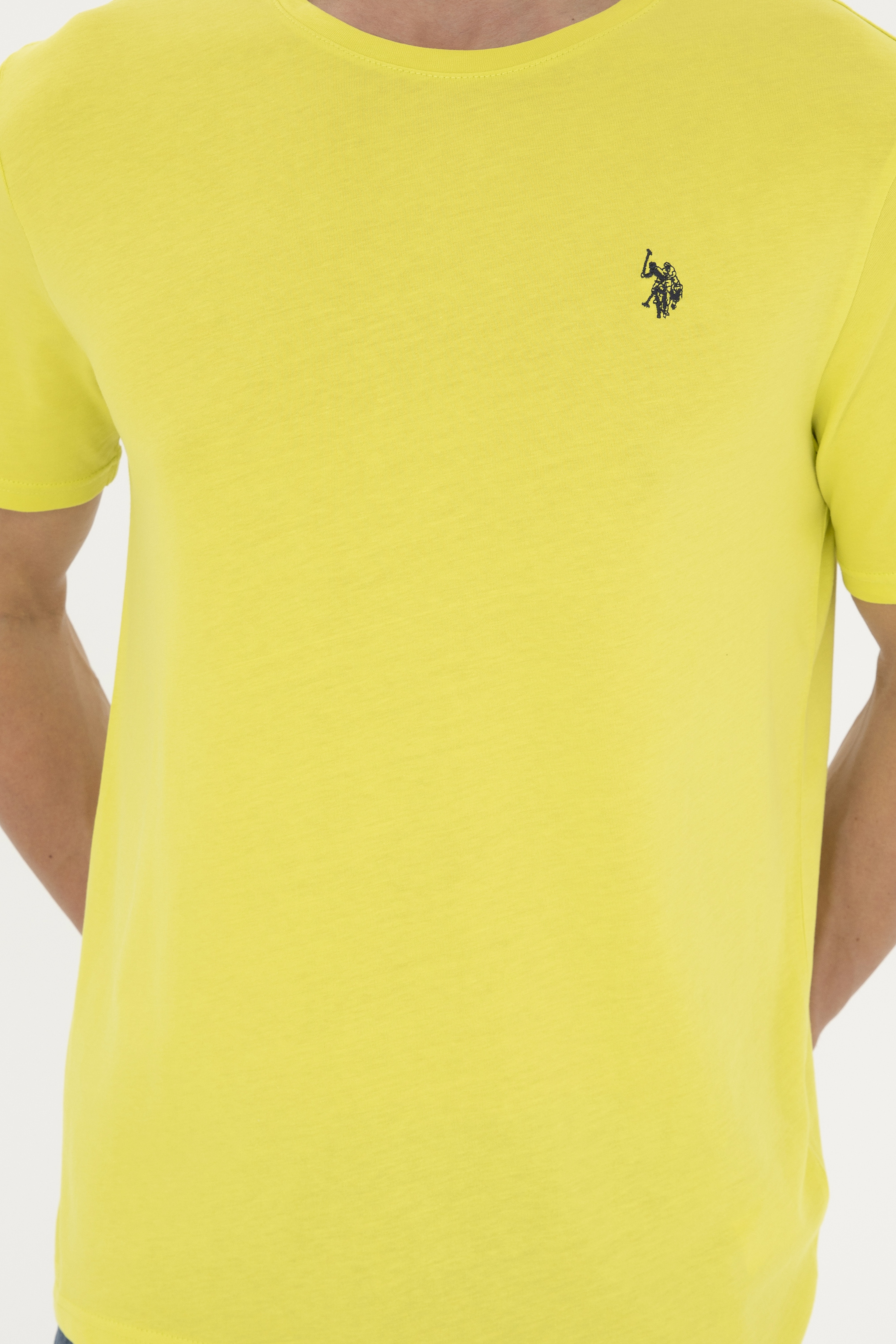 Erkek Fıstık Yeşili Basic Tişört - Image 6