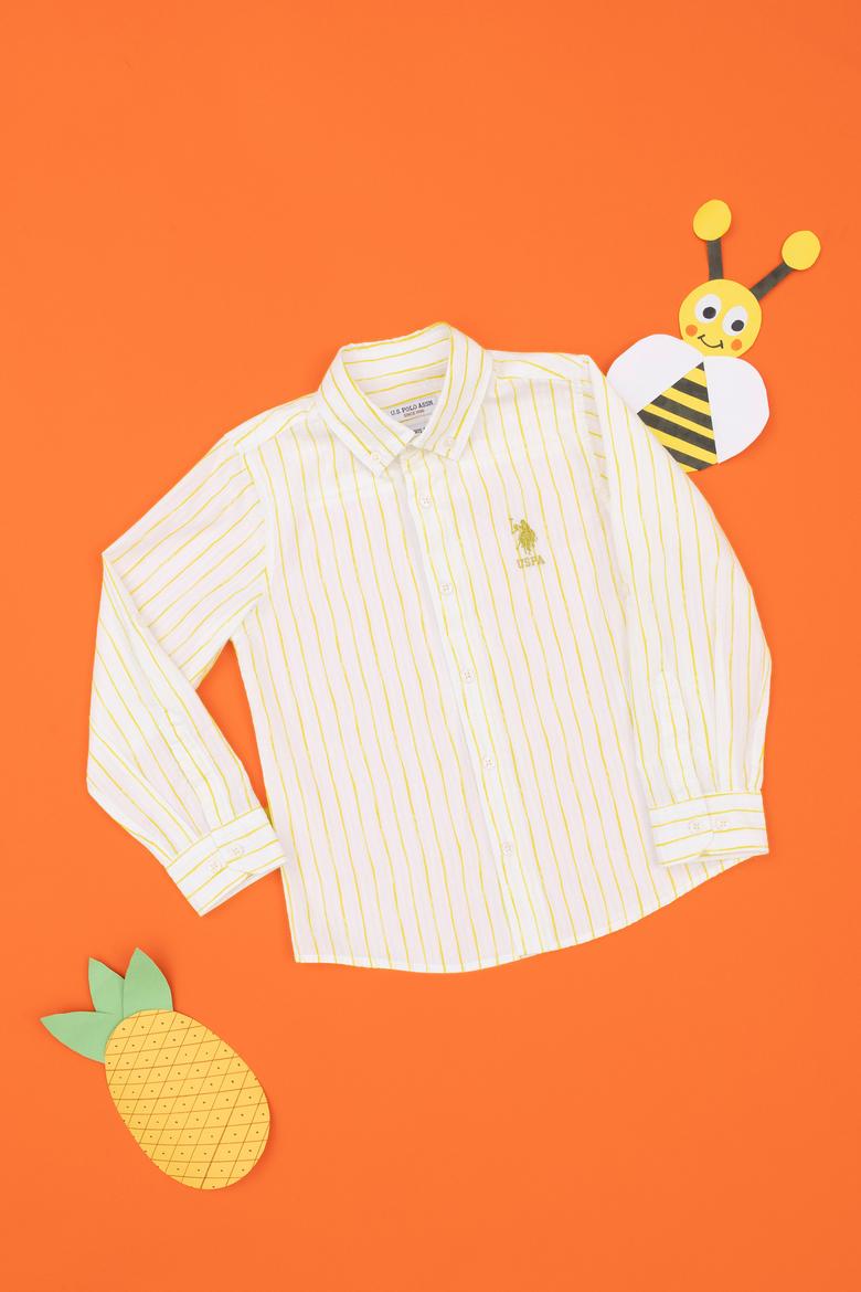 Erkek Çocuk Fıstık Yeşili Uzun Kollu Gömlek