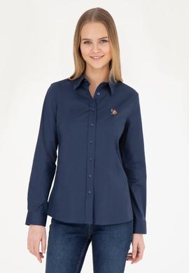 Kadın Lacivert Uzun Kollu Basic Gömlek - 50283987017