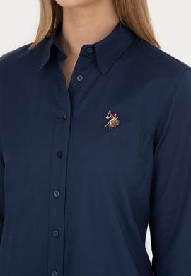 Kadın Lacivert Uzun Kollu Basic Gömlek - 50283987017