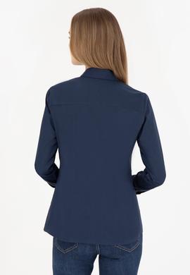 Kadın Lacivert Uzun Kollu Basic Gömlek - 50283987017