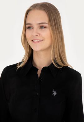 Kadın Siyah Uzun Kollu Basic Gömlek - 50283986033