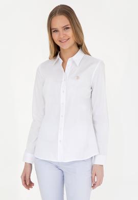 Kadın Beyaz Uzun Kollu Basic Gömlek - 50283986060