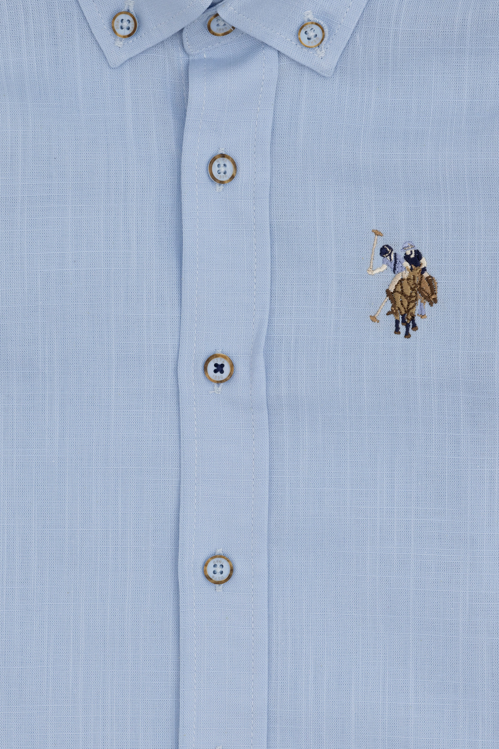پیراهن آبی روشن ریلکس پسرانه یو اس پولو | U.S. Polo Assn. - تصویر 4