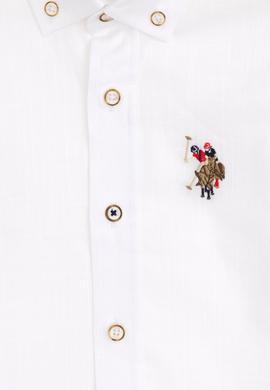 Erkek Çocuk Beyaz Uzun Kollu Basic Gömlek - 50283994061