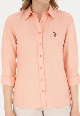 Kadın Somon Uzun Kollu Basic Gömlek - 50283992046