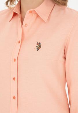 Kadın Somon Uzun Kollu Basic Gömlek - 50283992046