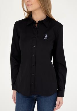 Kadın Siyah Uzun Kollu Basic Gömlek - 50283989039