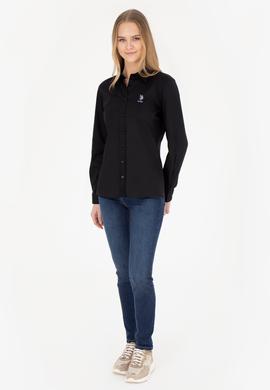 Kadın Siyah Uzun Kollu Basic Gömlek - 50283989039