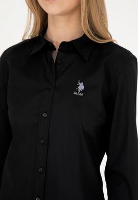 Kadın Siyah Uzun Kollu Basic Gömlek - 50283989039