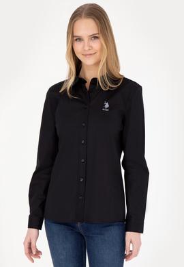 Kadın Siyah Uzun Kollu Basic Gömlek - 50283989039